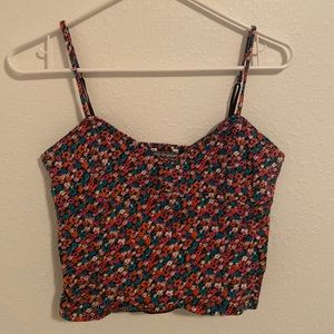 floral cropped top